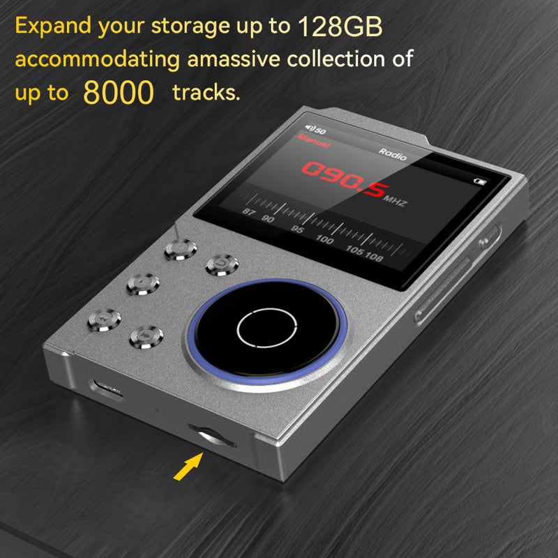 LAISANIM MP3 Player Spotify, Hi Res Player, MP3 Player with Bluetooth and WiFi, Digital Music Player Bluetooth 5.3 Lossless DSD FLAC HD HiFi Portable MP3 Player - Image 5