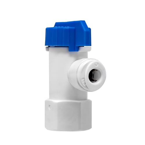 Metpure Quick Connect Tank Ball Valve with Gasket For Water Purification Systems And Reverse Osmosis System Pressurized Water Storage Tank (3/8" OD Quick Connect x 1/4" Female NPT) - Image 1
