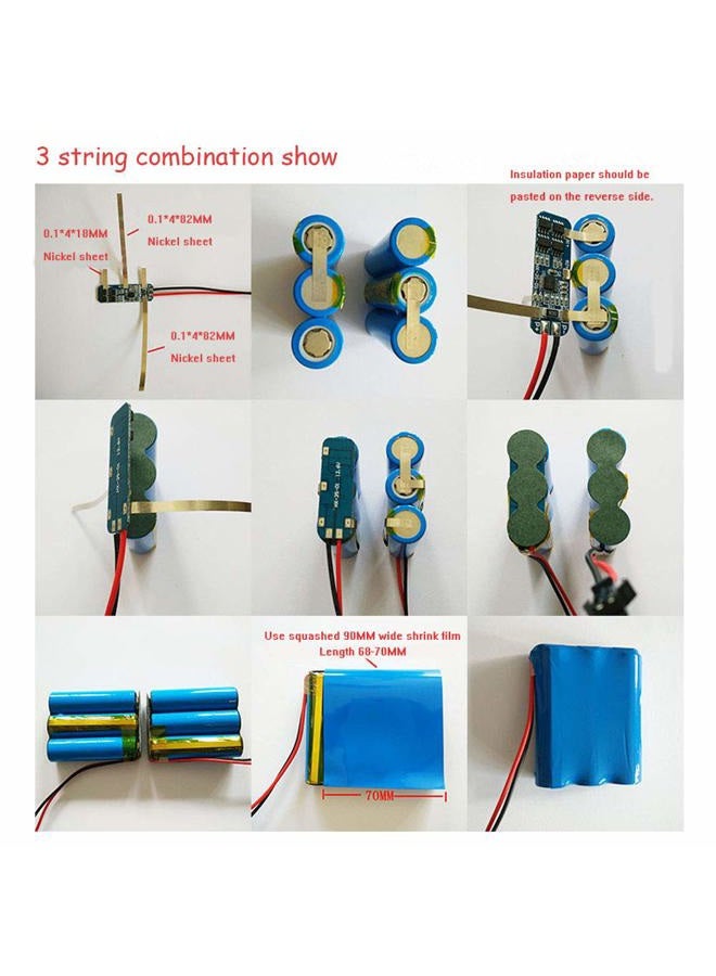 Comidox 3S 12V 10A 18650 Lithium Battery Protection Board BMS Li-ion Charger Protection Module Anti-Overcharge/Over-Discharge/Over-Current/Short Circuit 3Pcs - Image 4