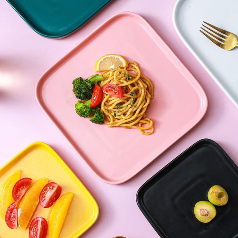 P-Plus International Wheat Straw Platter Party Serving Trays for Entertaining - Premium Trays Buffet Tray for Party Platters for Snacks, Turkey Platter Food Serving Tray (Pink, Pack of 1) - Image 5