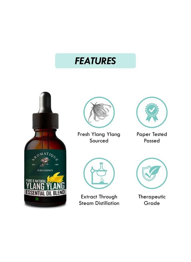 AROMATIQUE Ylang Ylang Essential Oil 100% Pure & Natural Premium Therapeutic Gradeperfect For Hairskin & Body (30Ml)  - Image 3