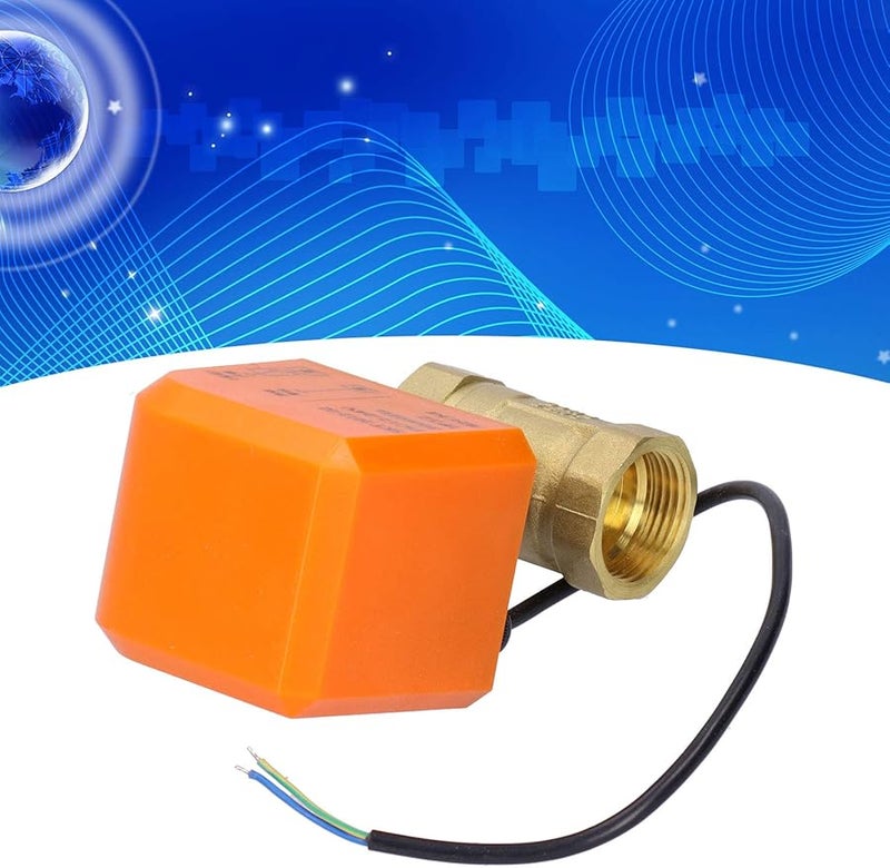 Brass Motorized Ball Valve DN25 2 Way Electric Water Flow Control - Image 1