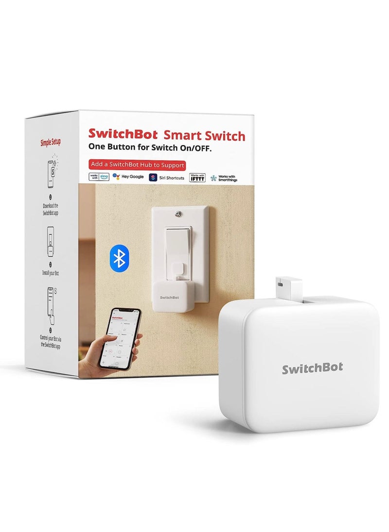 SwitchBot - SwitchBot Smart Bot Voice or App Controlled Mechanism for Switches and Buttons  White - Image 1