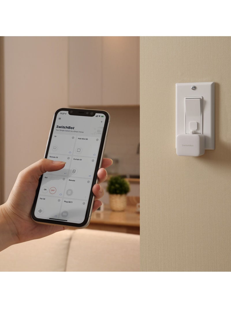SwitchBot - SwitchBot Smart Bot Voice or App Controlled Mechanism for Switches and Buttons  White - Image 1