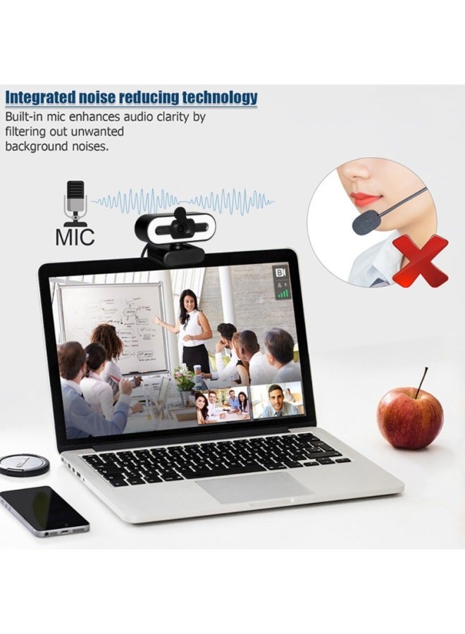 4K Live Computer Camera HD Conference Online Class Usb Driver-free Microphone Integrated Desktop Notebook Wholesale-Color:K32: 4k 【fixed Focus】 - Image 5