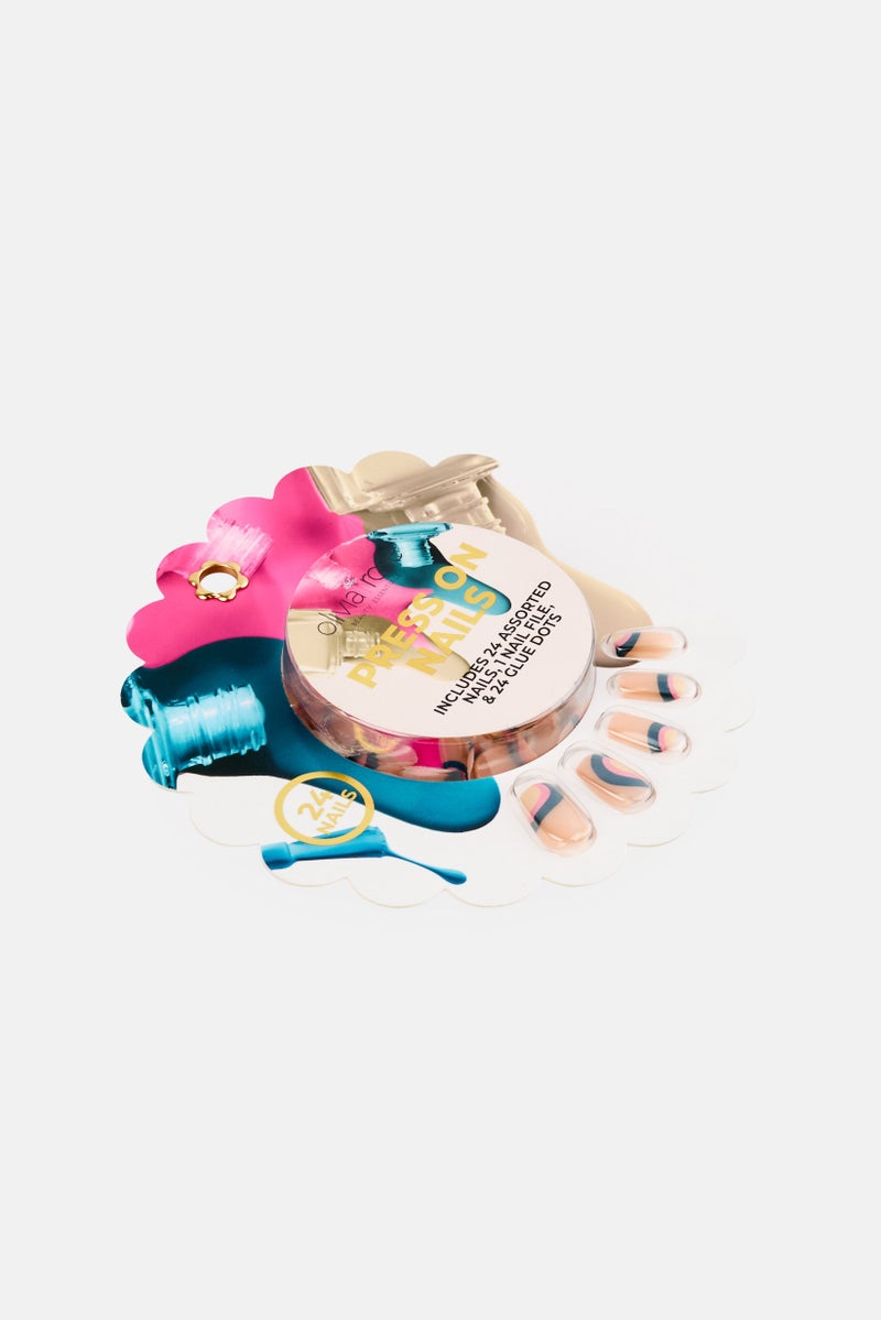 Olivia Rose 24 Pieces Press On Nails, Multicolor - Image 2