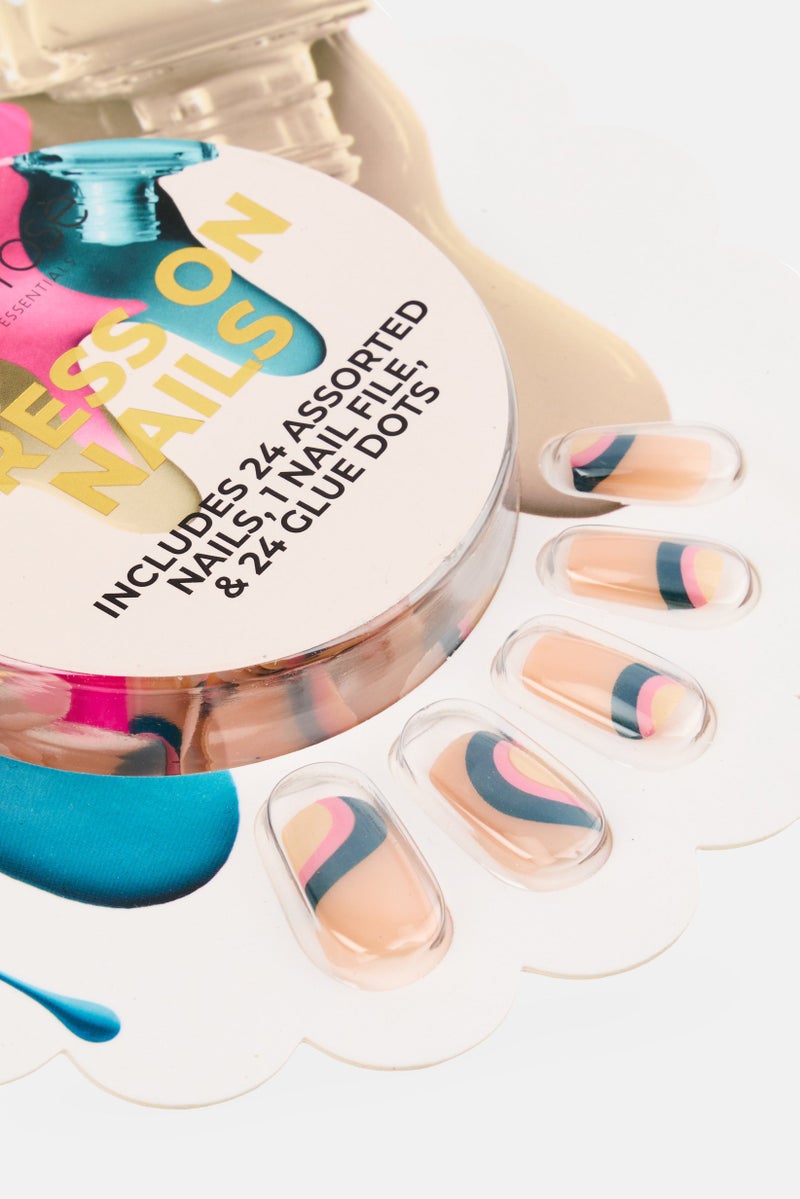 Olivia Rose 24 Pieces Press On Nails, Multicolor - Image 3