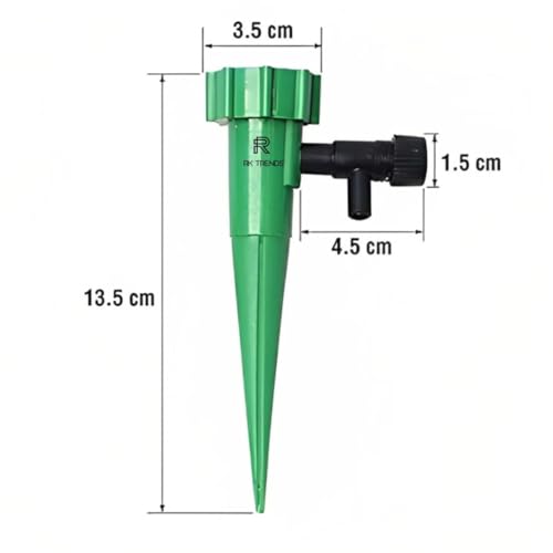 RK Trends Plant Watering Spikes with Flow Control Valve, Automatic Drip Irrigation for Indoor & Outdoor Potted Plants (Pack of 12 Spikes) - Image 2