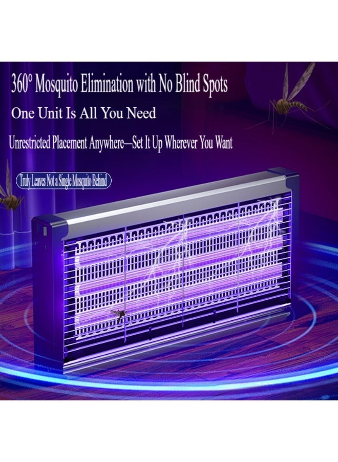 Y&D 30W LED Bug Zapper Electric Insect Killer - 1500V High-Voltage Grid + UV-A Lure Lamp, 120㎡ Coverage, Dual-Layer Safety Net for Indoor/Outdoor Home Use - Image 2