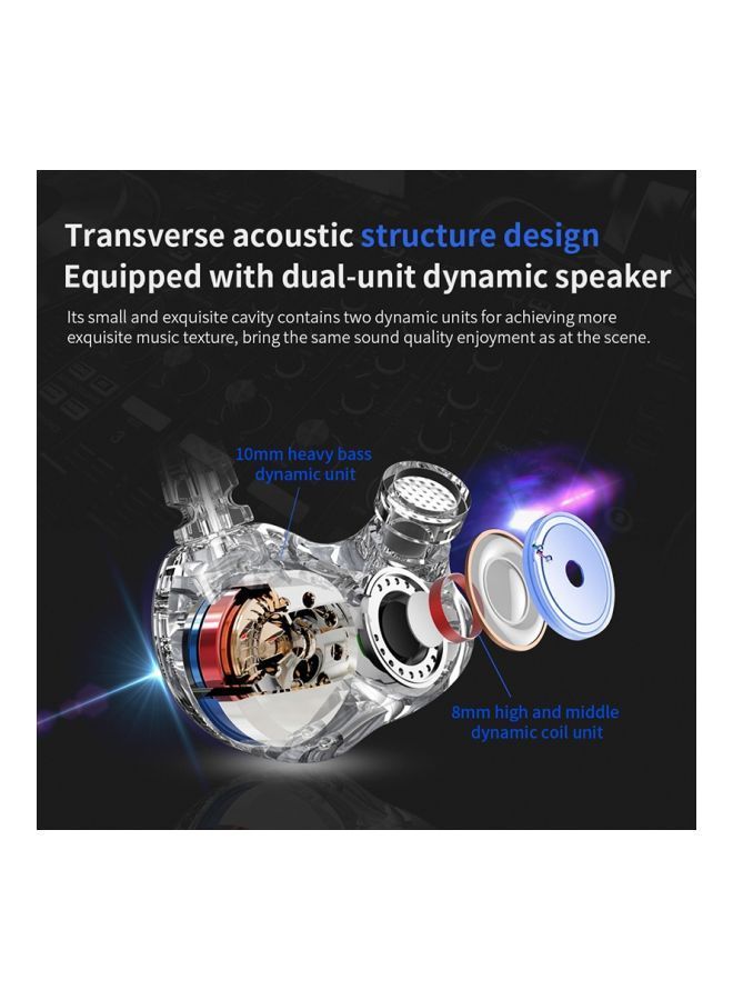 NIBEMINENT CK9 Hi-fi Wired In-Ear Headphones Clear/White  - Image 4