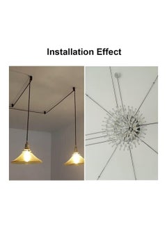 Y&D Swag Hook for Ceiling Hanging, Chandelier Lights Cable Hanging Lights, Lamp Hook, Modern Hooks, White (6 Pcs)  - Image 5