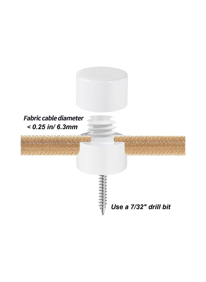 Y&D Swag Hook for Ceiling Hanging, Chandelier Lights Cable Hanging Lights, Lamp Hook, Modern Hooks, White (6 Pcs)  - Image 3