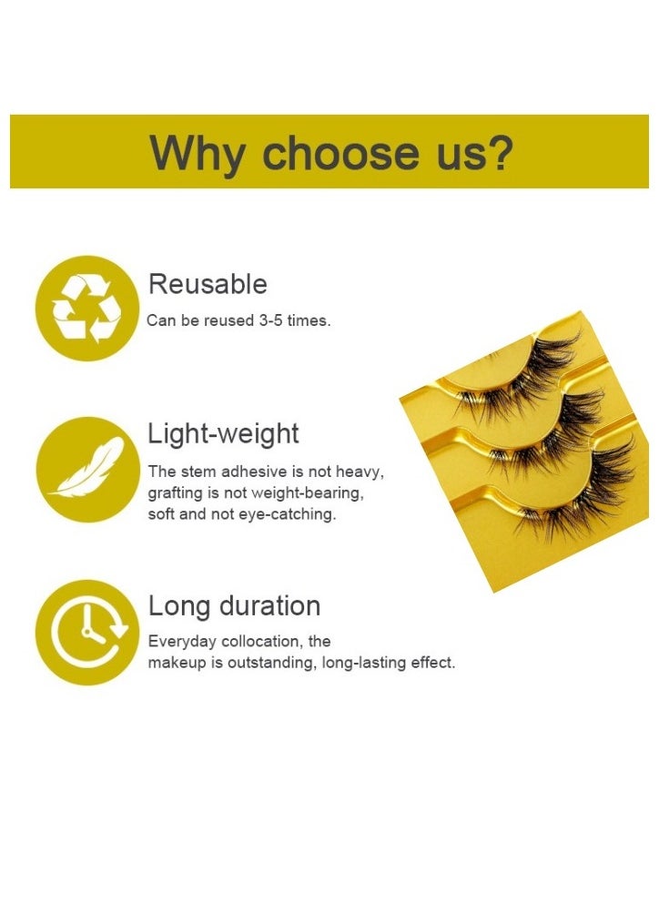 Generic - （5 Pairs ）Fluffy  False Eyelashes，Soft Curly  False Lashes，Reusable Natural Fashion  False Waterproof Eyelashes with 3D Effect for Make up - Image 1