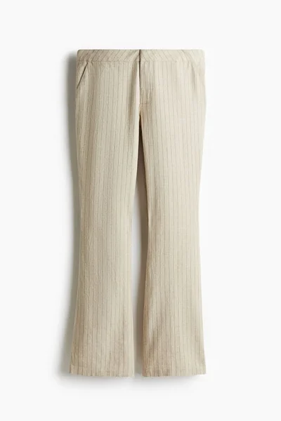 H&M Linen-blend tailored trousers
