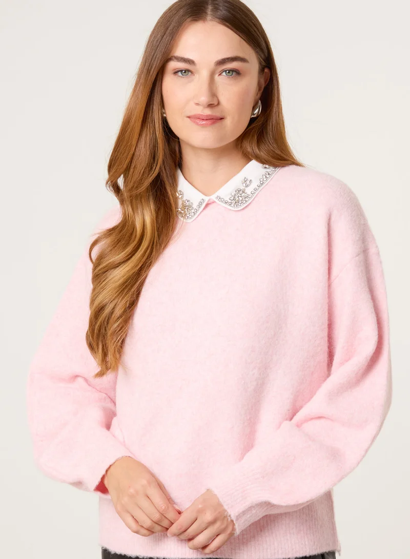 Blue Vanilla Peter Pan Embellished Jumper