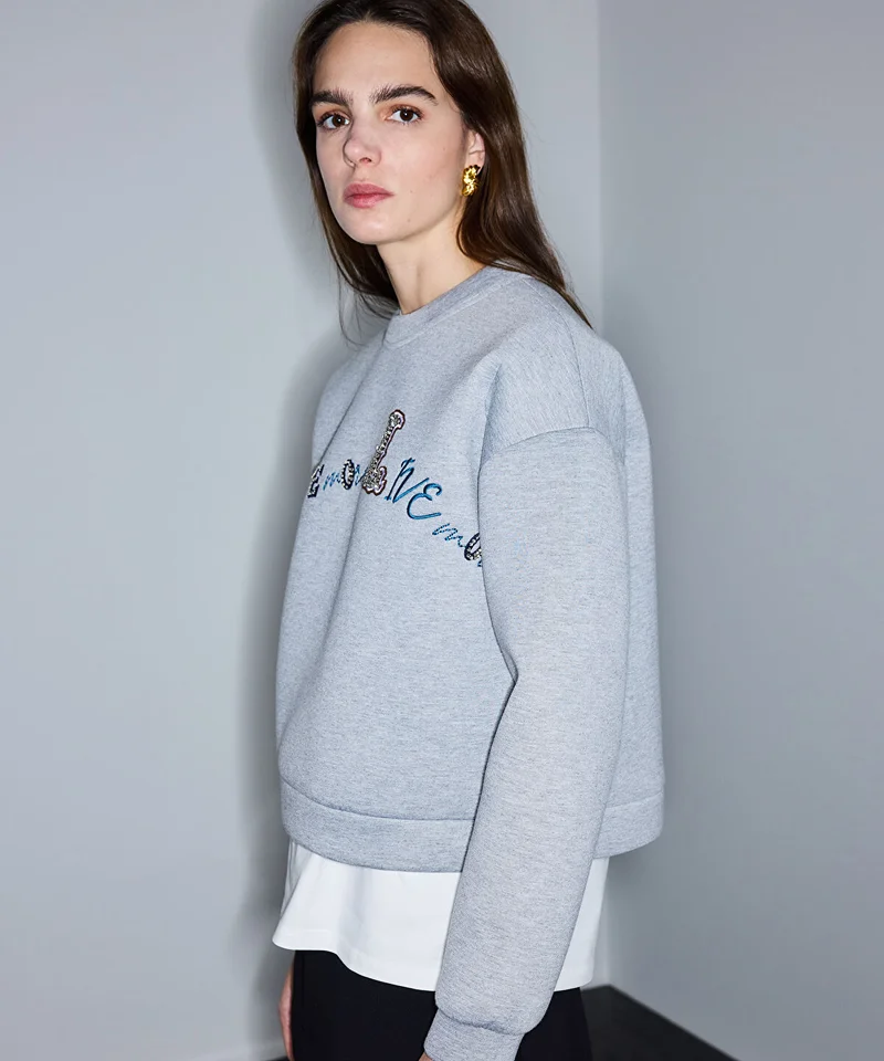 Ipekyol  Embellished Scuba Sweatshirt for Women | Best Price UAE