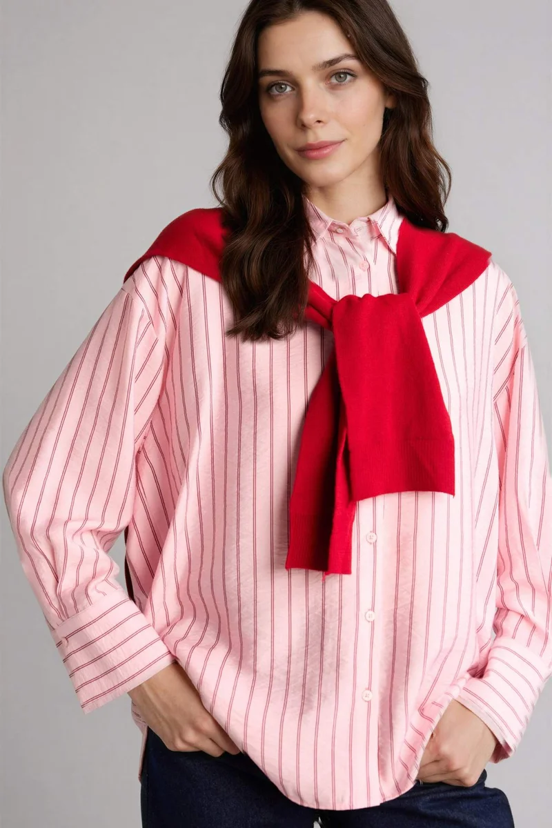 ديفاكتو Relax Fit Printed Long Sleeve Tunic