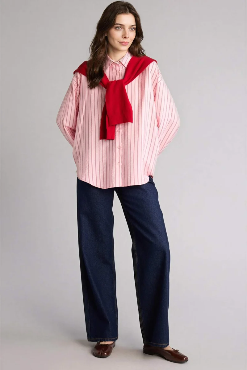 ديفاكتو Relax Fit Printed Long Sleeve Tunic