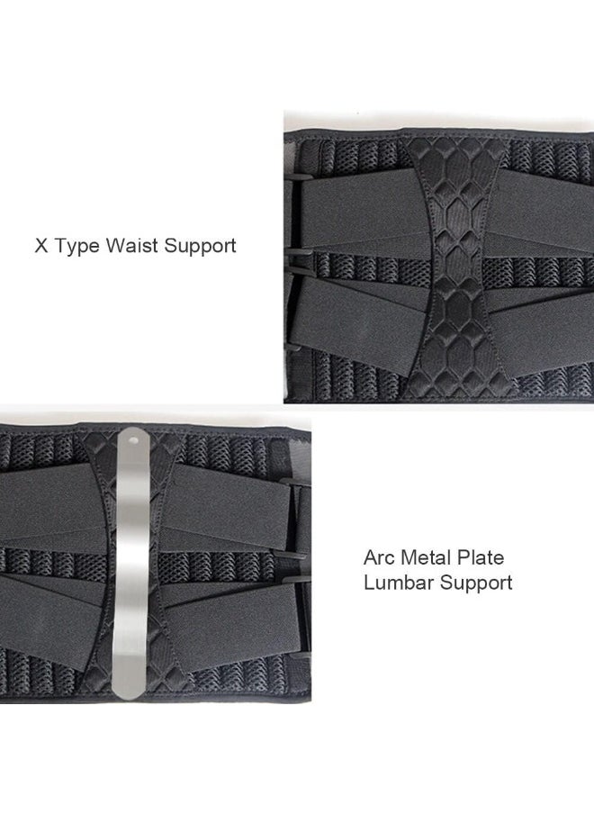 Halamine Sports Back Brace for Men and Women ，Lumbar Waist Support Belt Strong Lower Back Brace Support Corset Belt Waist Trainer Sweat Slim Belt for Sports Pain Relief (Large)  - Image 5