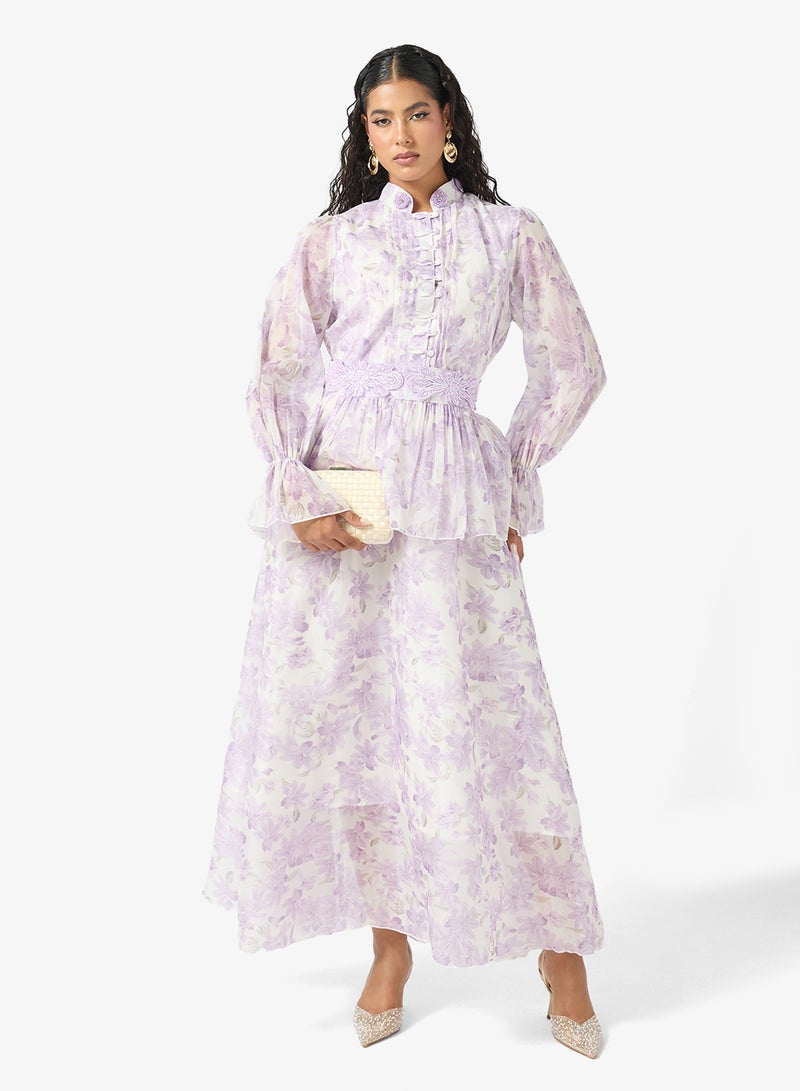 Khizana Monotone Print Dress - Image 4