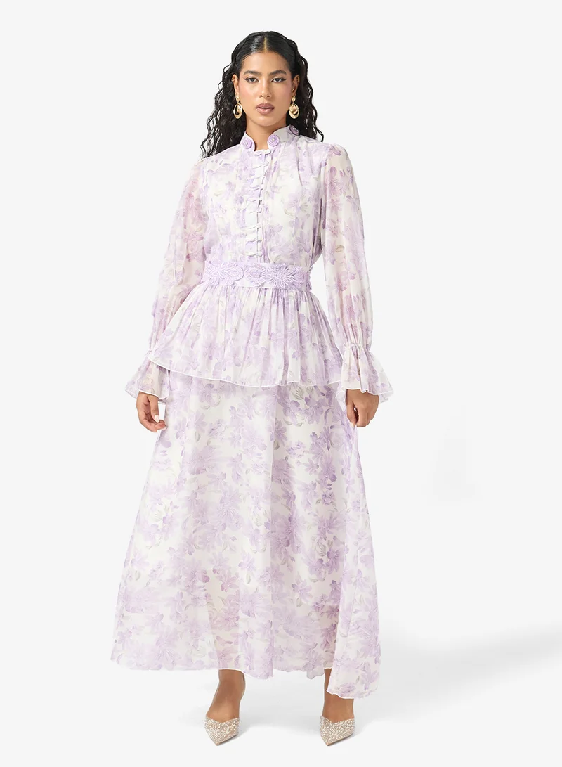 Monotone Print Dress