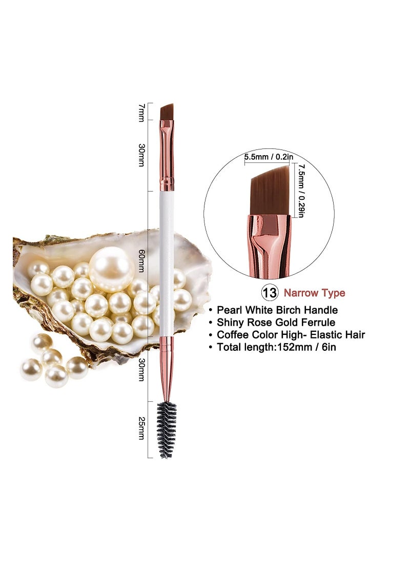 ORiTi Duo Eyebrow Brush, Spoolie Brush and Angled Brow Brush Eyelash Brush for Eye Makeup 5pcs,  - Image 2