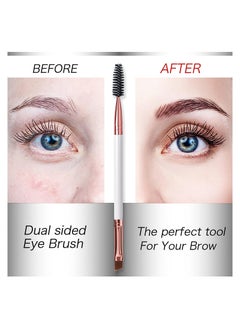 ORiTi Duo Eyebrow Brush, Spoolie Brush and Angled Brow Brush Eyelash Brush for Eye Makeup 5pcs,  - Image 3
