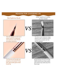 ORiTi Duo Eyebrow Brush, Spoolie Brush and Angled Brow Brush Eyelash Brush for Eye Makeup 5pcs,  - Image 4