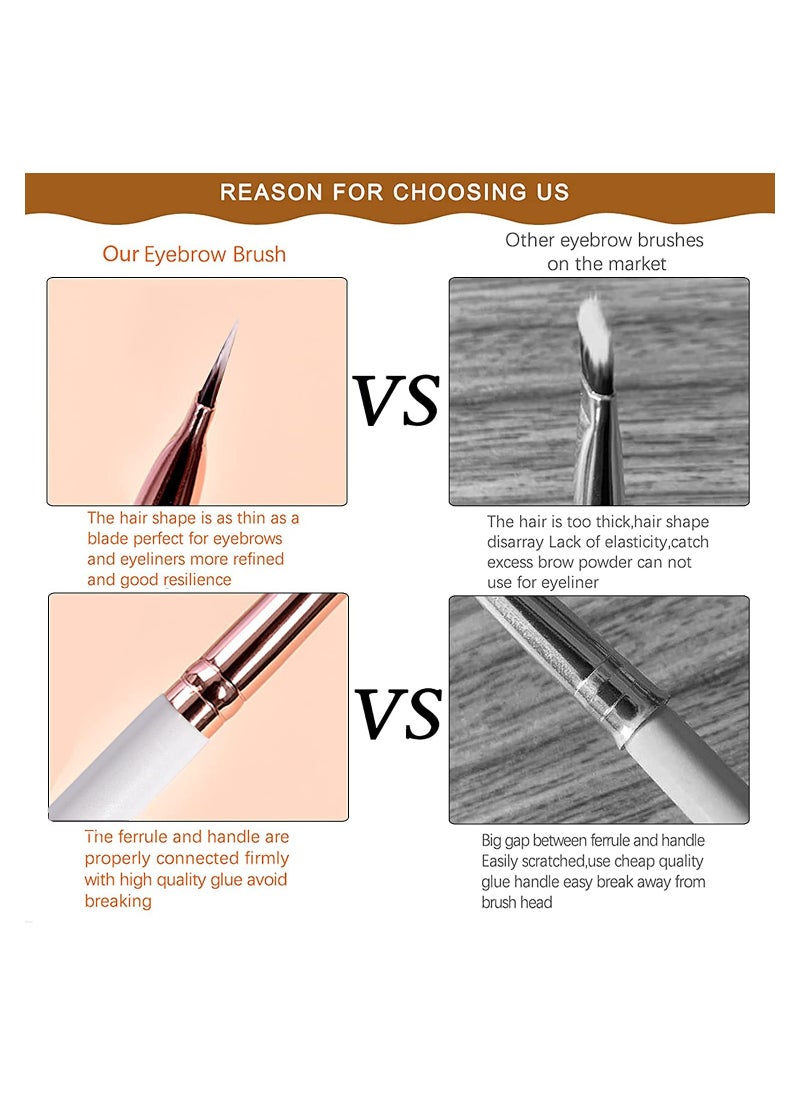 ORiTi Duo Eyebrow Brush, Spoolie Brush and Angled Brow Brush Eyelash Brush for Eye Makeup 5pcs,  - Image 4