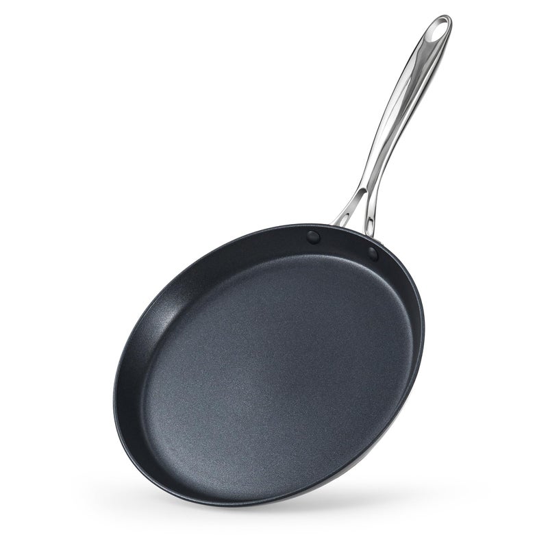 Cooks Standard مقلاة كوكستاندارد كريب مصنوعة من الألمنيوم المؤكسد الصلب، غير لاصقة، مقلاة بان كيك، 10.5 بوصة، مقلاة دُوسا، توا، تورتيلا، أدوات طهي مناسبة لل induction، سوداء - Image 1