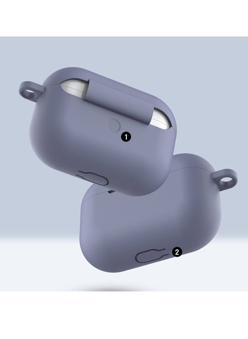 Soft Silicone Protective Case Cover Compatible with Apple AirPods Pro 2 Case with Anti-Lost Lanyard (GRAY COLOR) [AIRPODS & Charging CASE NOT Included]  - Image 5