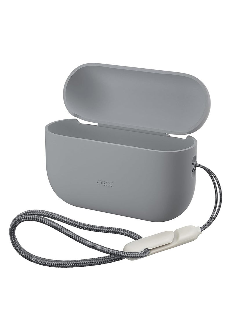 Soft Silicone Protective Case Cover Compatible with Apple AirPods Pro 2 Case with Anti-Lost Lanyard (GRAY COLOR) [AIRPODS & Charging CASE NOT Included]  - Image 3