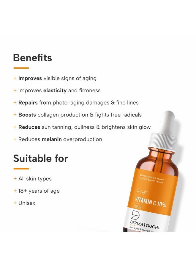 ديرماتوتش سيروم فيتامين سي 10% | لبشرة مضادة للشيخوخة ومشرقة | لجميع أنواع البشرة | للرجال والنساء | 30 مل - Image 2