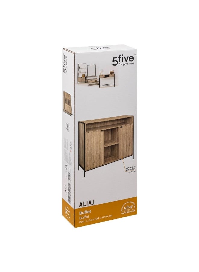 Five Simply Smart High-Quality Aliaj Buffet Sideboard Beige 37 x 110 x 114 cm 181371 - Image 5