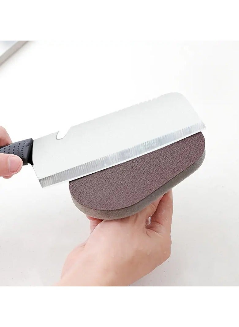Goolsky 1pc Magic Kitchen Sponge Brush - Multifunctional Pan Pot Grinder Knife Melamine Sponge Cleaner with Strong Decontamination for Restaurant and Home Use - Effective Cleaning Tool for Grease, Food Residue, and Stains  - Image 2