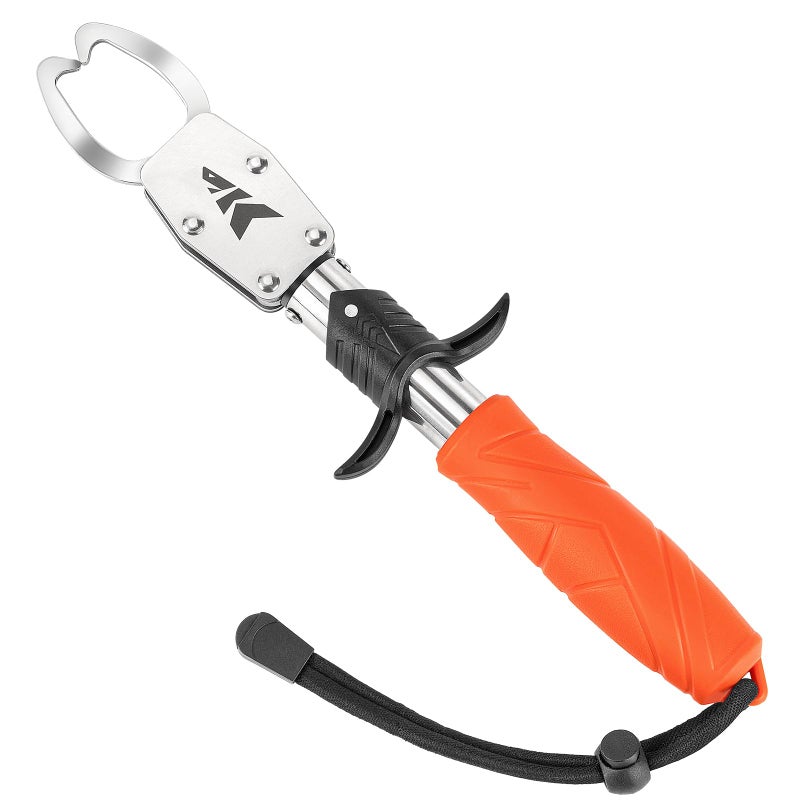 KastKing Paradox 9 Lip Grip CorrosionResistant Stainless Steel Fish Landing Tool with NonSlip Elastomer Handle EasyUse Triggerand Adjustable Wrist Strap for Secure Fishing - Image 2