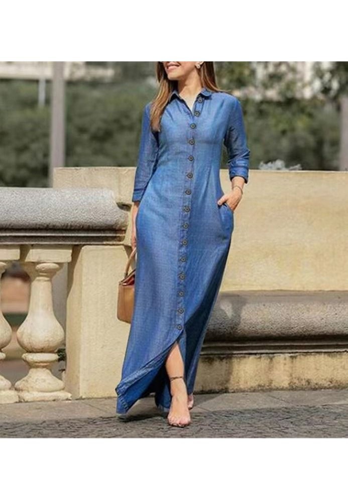 Generic - New Casual Simple Denim Dress - Image 1