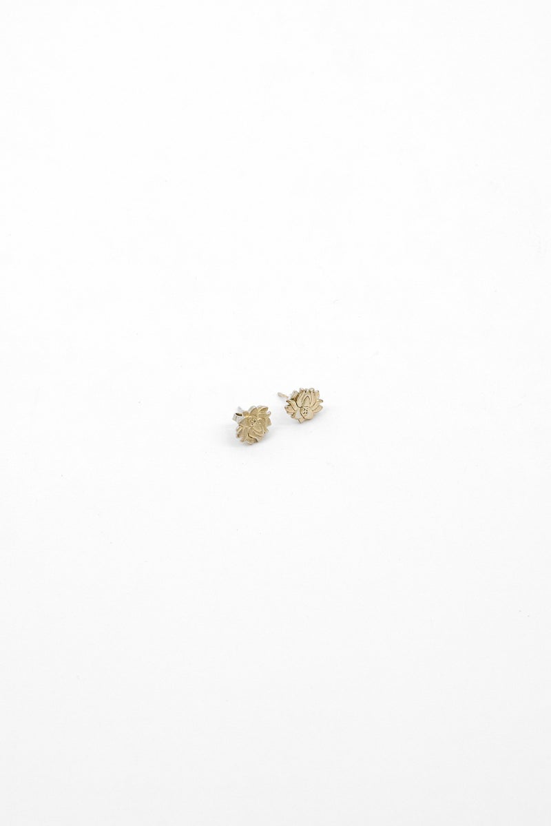ALEX AND ANI Women Post Lotus Peace Petals Earrings, Silver  - Image 1