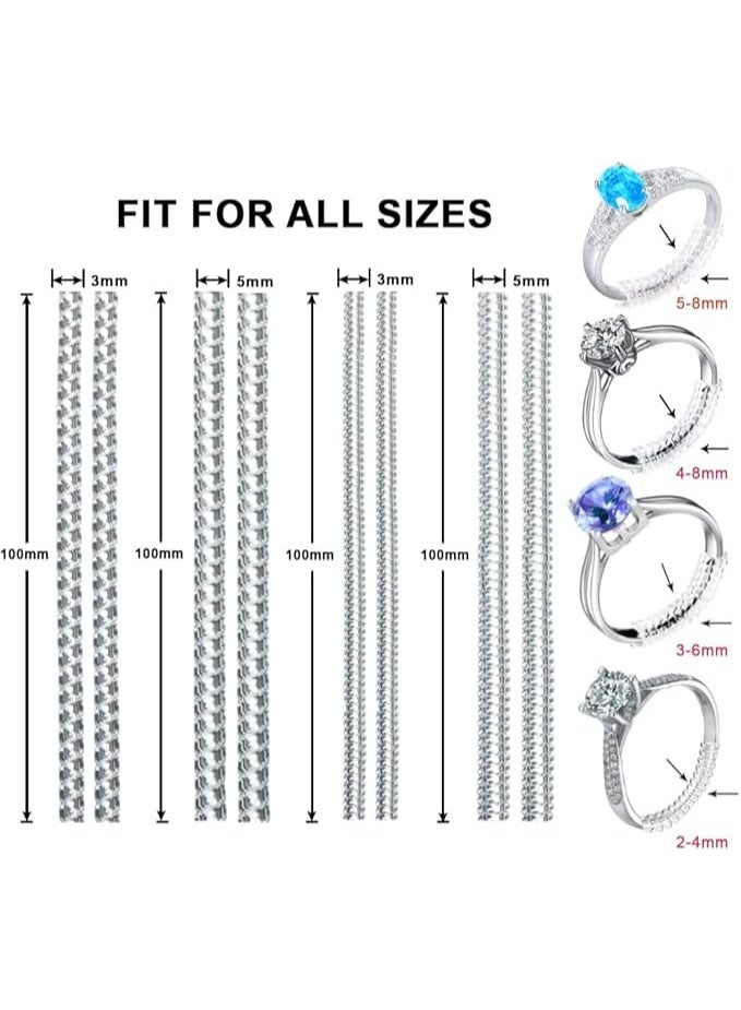 ALKAYAN Set of 4 Silicone Spiral Ring Sizers (4 Pieces, Clear) - Image 2