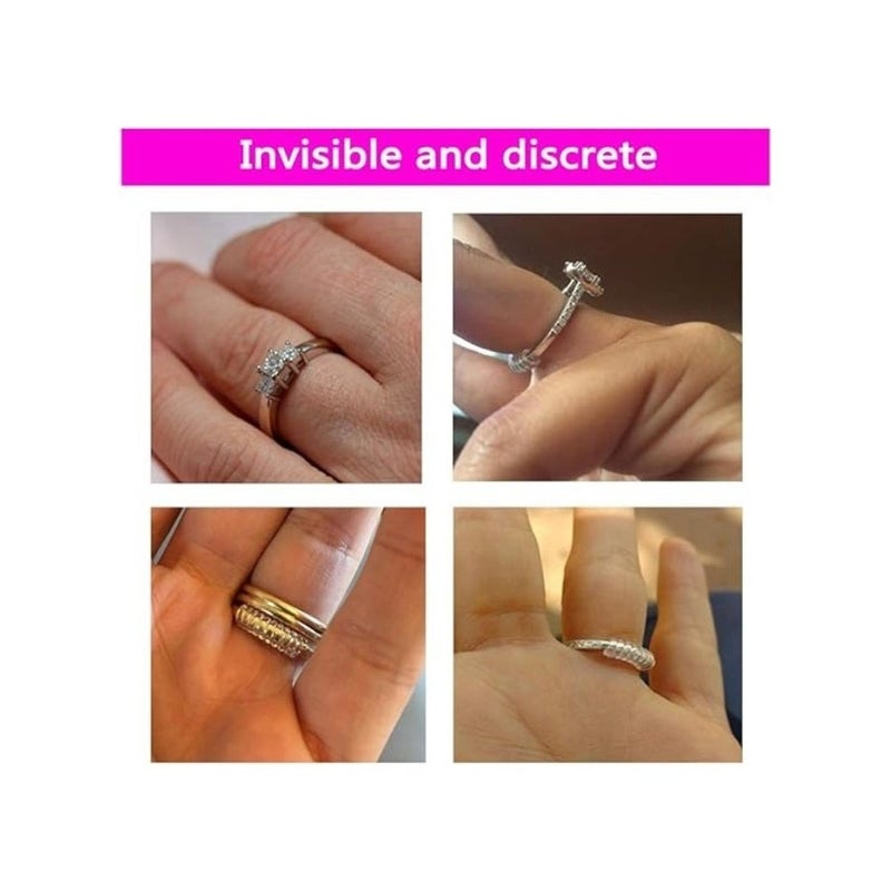 ALKAYAN Set of 4 Silicone Spiral Ring Sizers (4 Pieces, Clear) - Image 5