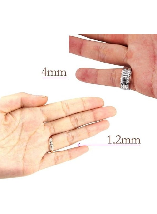 ALKAYAN Set of 4 Silicone Spiral Ring Sizers (4 Pieces, Clear) - Image 4