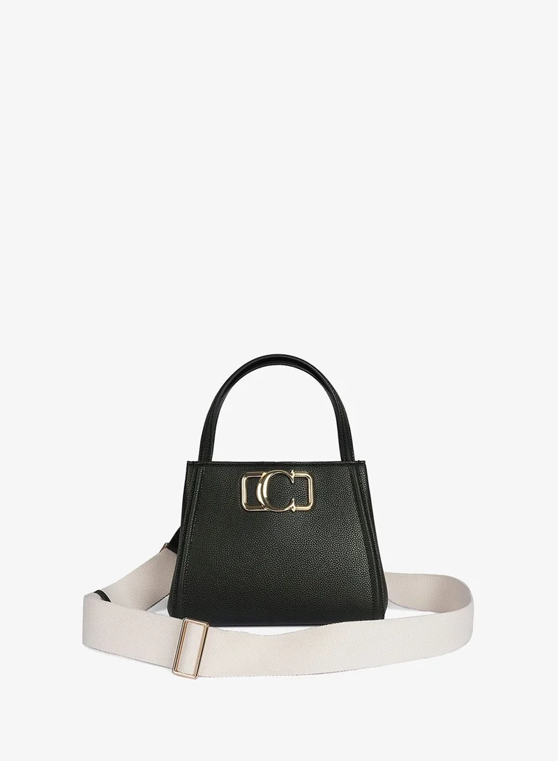 Cuple Squared grainy faux leather Handbag
