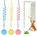 Potaroma Hanging Fluffy Cat Catnip Ball Toys 3 Pcs with Bell Interactive Cat Teaser Retractable Toys Indoor Kitten Play Chase Exercise Physical Stimulation - Image 3