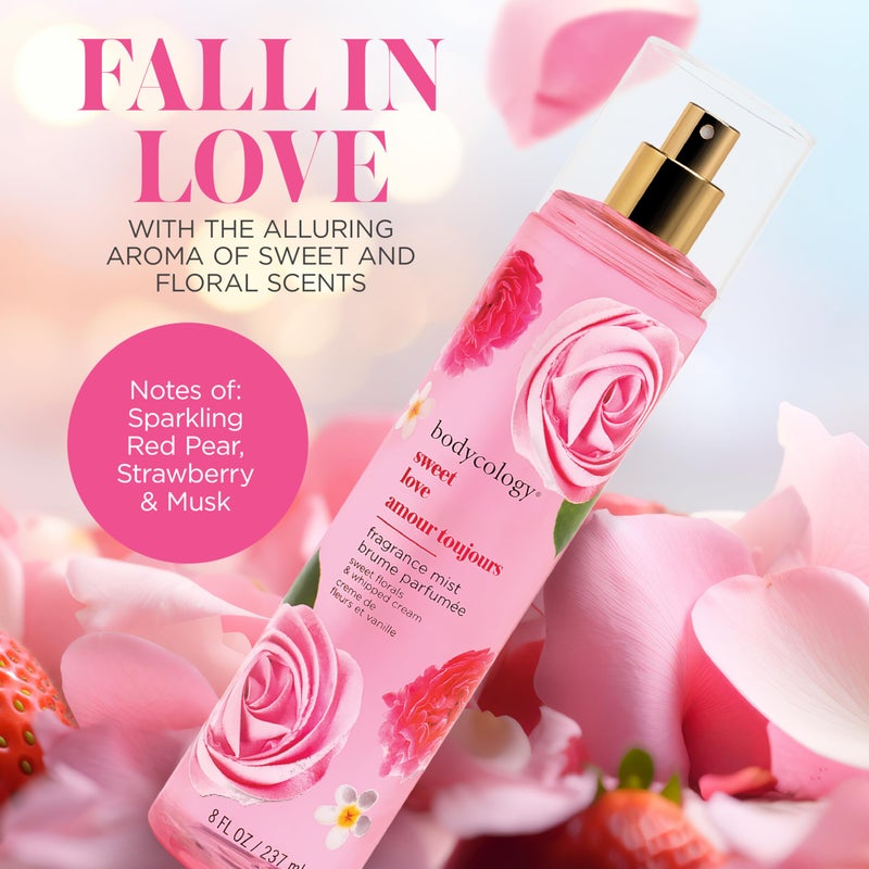 Bodycology باديكولوجي رذاذ الجسم المعطر طويل الأمد، حب حلو، 8 أونصة سائلة - Image 2