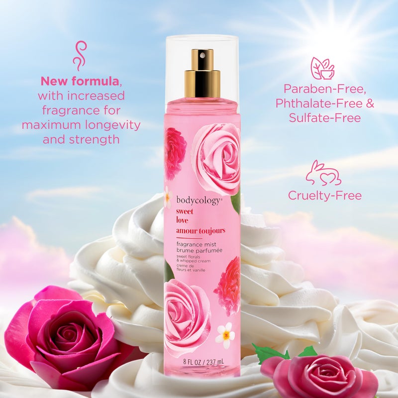 Bodycology باديكولوجي رذاذ الجسم المعطر طويل الأمد، حب حلو، 8 أونصة سائلة - Image 4