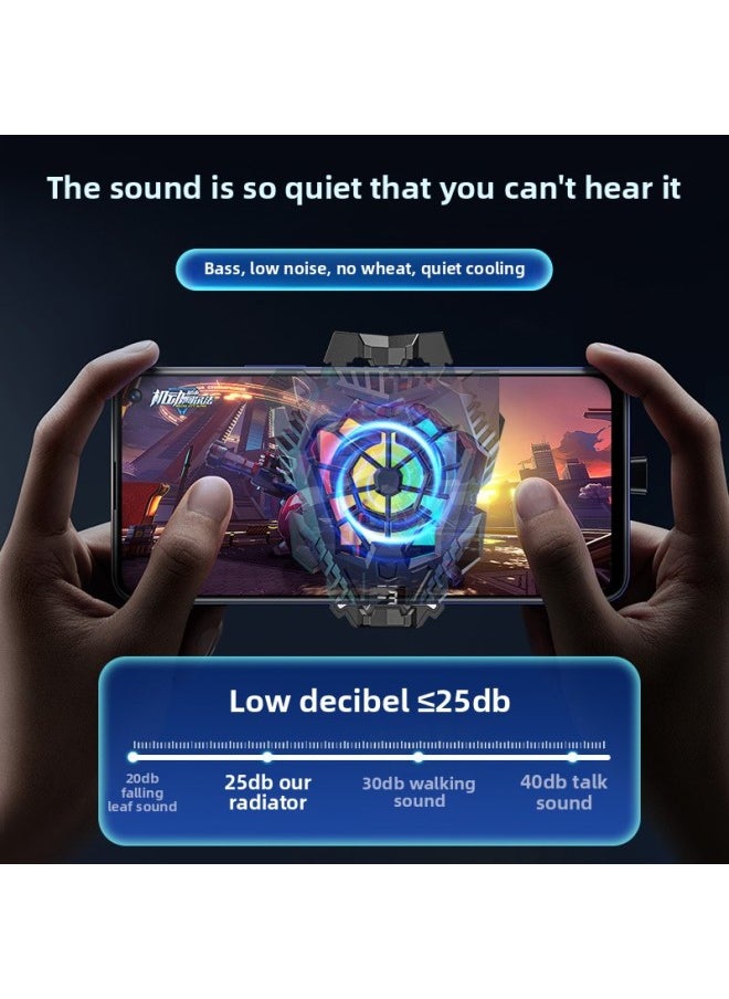 Mobile Phone Radiator Digital Display Temperature Control Semiconductor Refrigeration Icing Cooling Artifact Online Games Universal Mute Back Clip-Color:Flagship Model