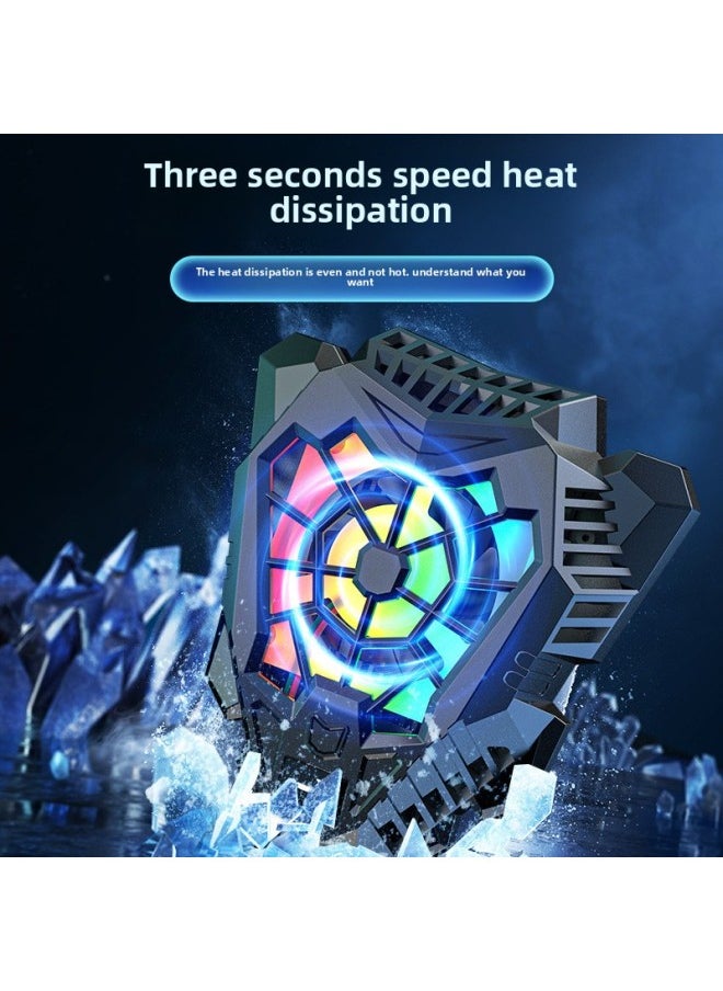 Mobile Phone Radiator Digital Display Temperature Control Semiconductor Refrigeration Icing Cooling Artifact Online Games Universal Mute Back Clip-Color:Flagship Model