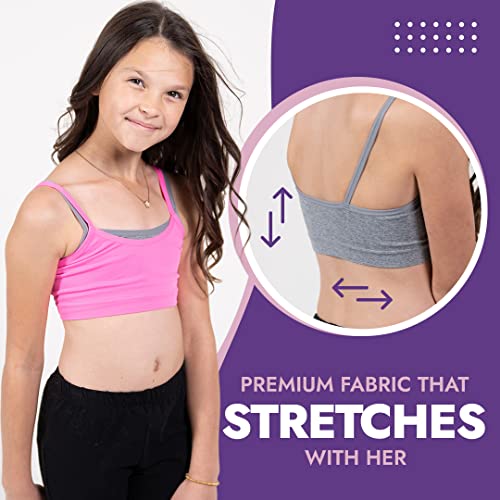 Popular Girls Seamless Training Bra - Crop Sports Bra Pack 8pk Brights XL - Image 2