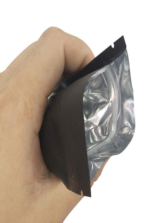 GoodtoU 100 Pack Smell Proof Bags 3 x 4 Inch Resealable Mylar Bags Foil Pouch Bag Flat Bag Matte Black - Image 3