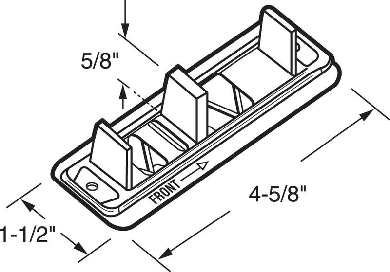 Prime-Line N 6560 Stamped Steel, Adjustable, Closet Door, Floor Guide (2 Pack) - Image 2